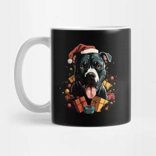 Christmas pitbull Mug